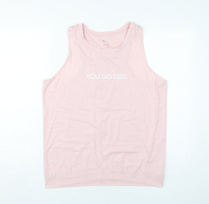 Womens UK Size L Athletic Works Pink Basic Tank
