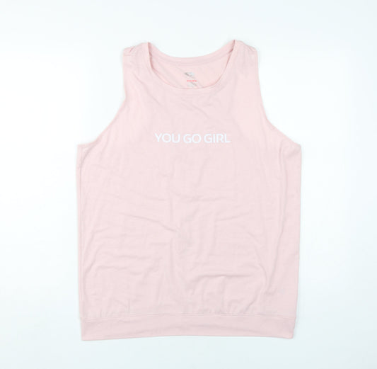 Womens UK Size L Athletic Works Pink Basic Tank
