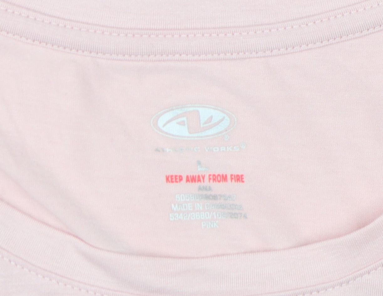Womens UK Size L Athletic Works Pink Basic Tank