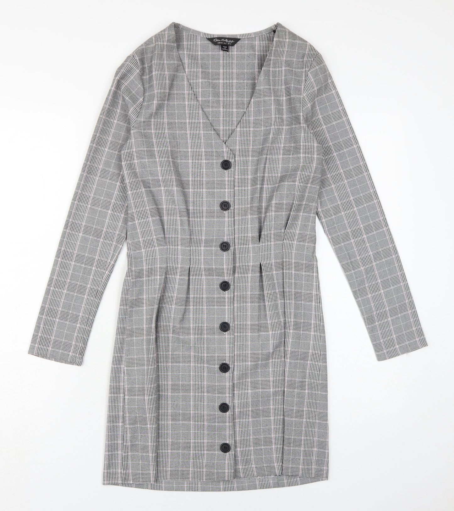 Miss Selfridge Grey Check Pencil Dress 6