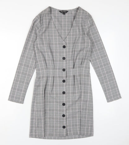 Miss Selfridge Grey Check Pencil Dress 6