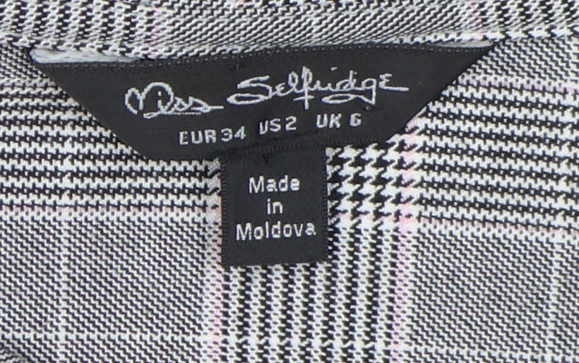 Miss Selfridge Grey Check Pencil Dress 6