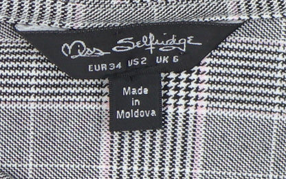 Miss Selfridge Grey Check Pencil Dress 6