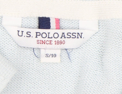 Womens UK Size S U.S. Polo Assn. Blue Pullover Jumper
