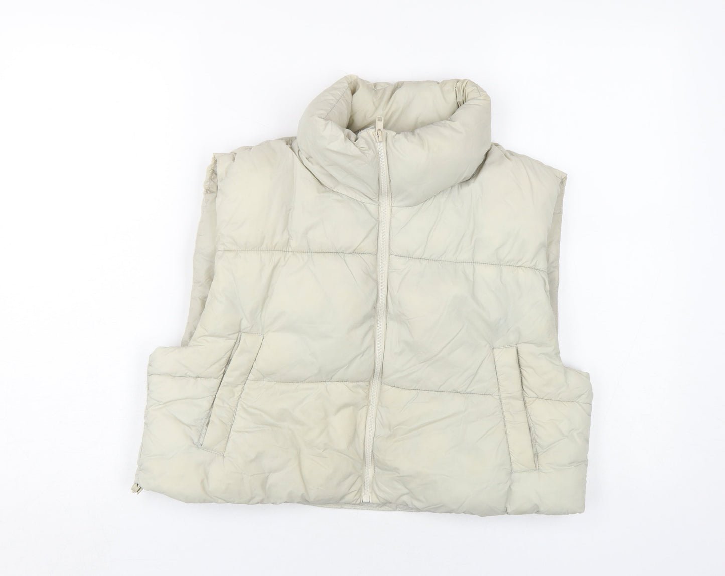 Womens UK Size M Pull & Bear Beige Gilet