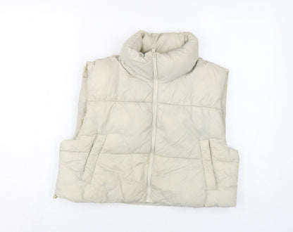 Womens UK Size M Pull & Bear Beige Gilet