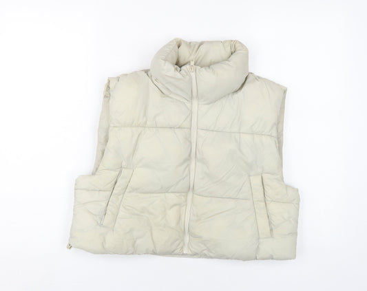 Pull & Bear Women's Beige Waistcoat, M, Casual
