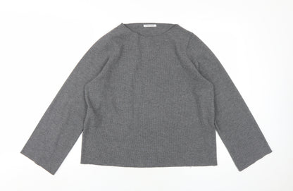 Womens UK Size S Zara Trafaluc Grey Pullover Jumper