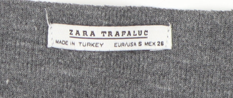 Womens UK Size S Zara Trafaluc Grey Pullover Jumper