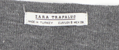 Womens UK Size S Zara Trafaluc Grey Pullover Jumper
