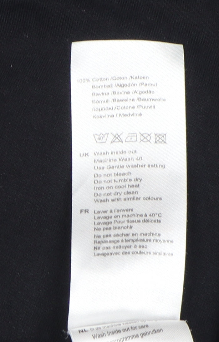 SoulCal Unisex Black T-Shirt, Size 16, Crew Neck