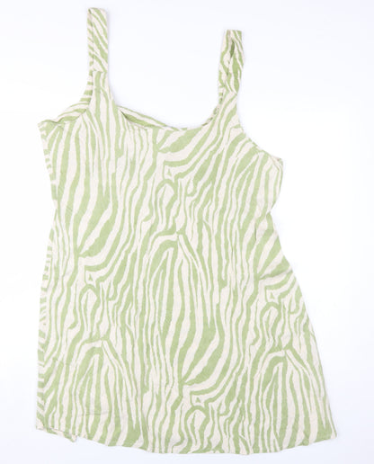 ASOS DESIGN Women Green Animal Print Sleeveless Dress