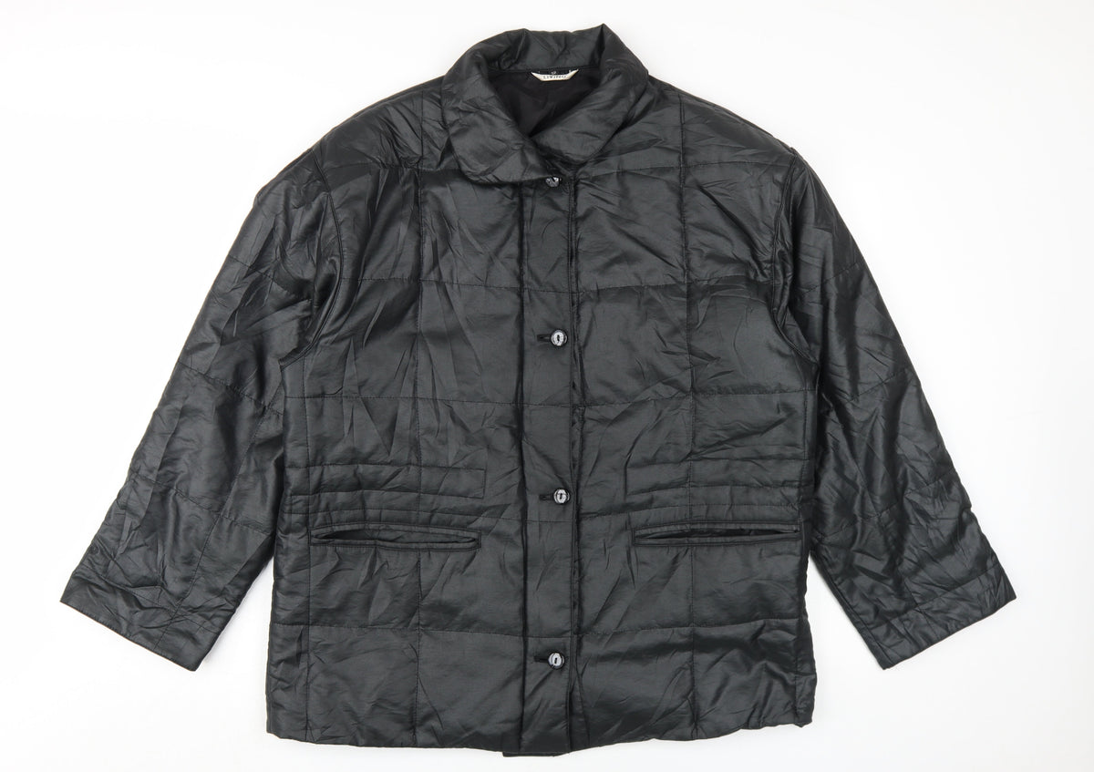 Living Women's Black Quilted Jacket Size 12
