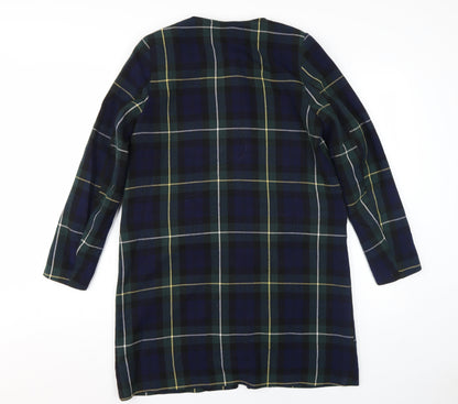 H&M Women's Plaid Shift Dress, Size 10, Multicoloured