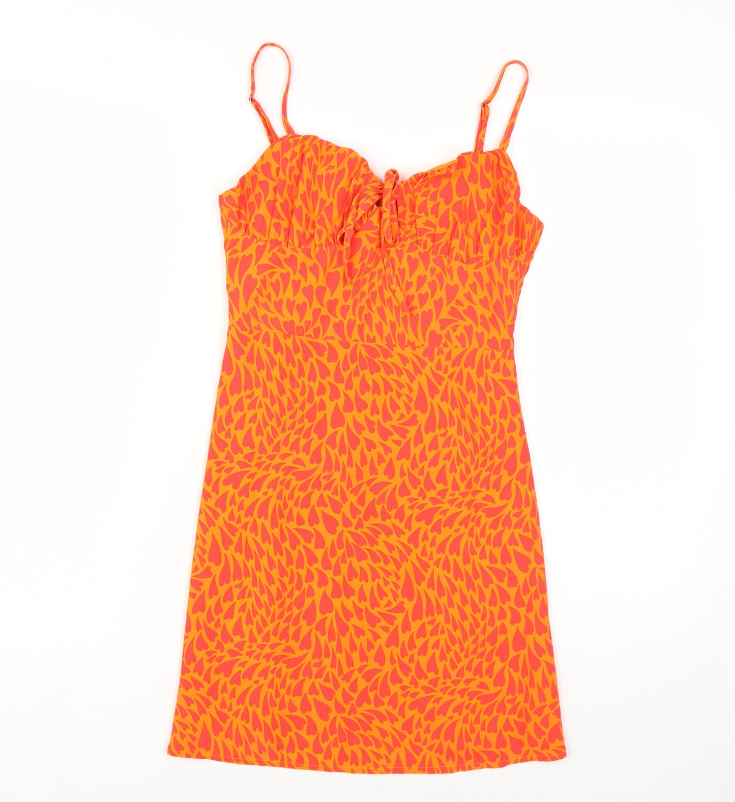 Collective Orange Slip Dress, Women, UK 6, Party Style