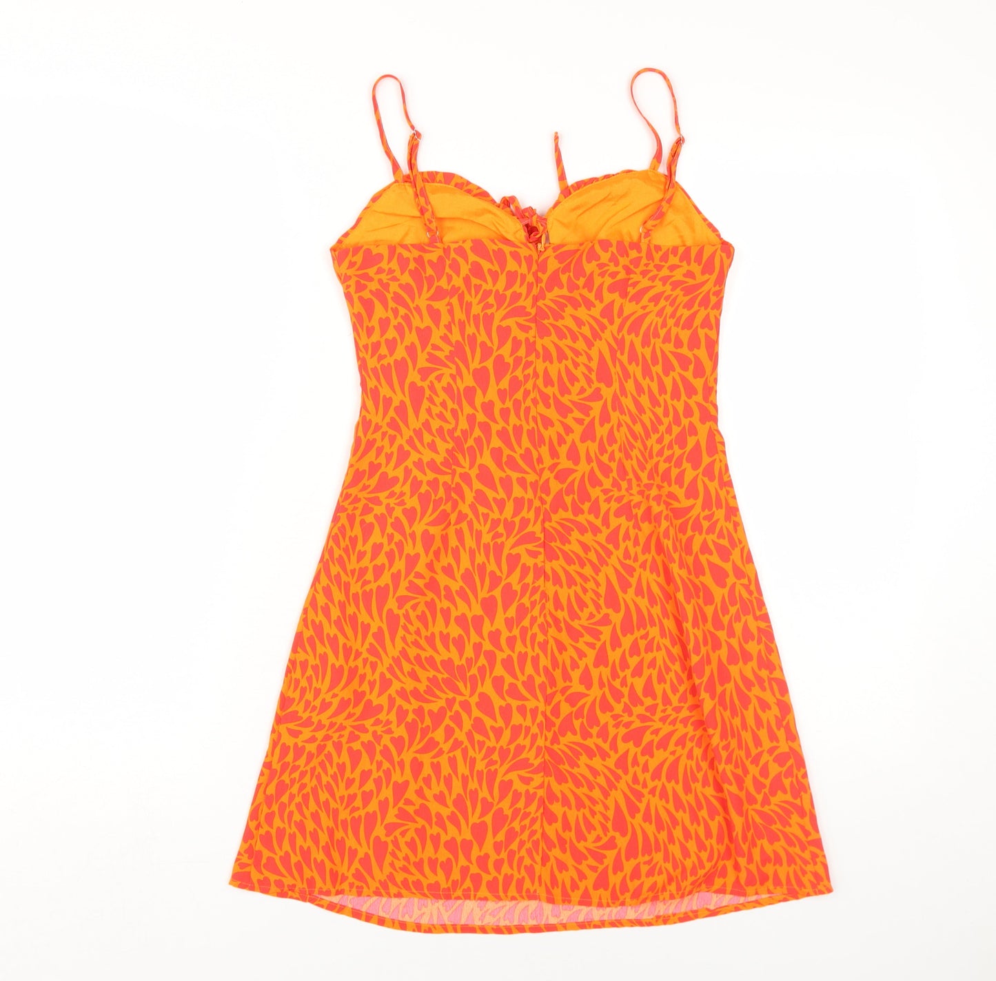 Collective Orange Slip Dress, Women, UK 6, Party Style