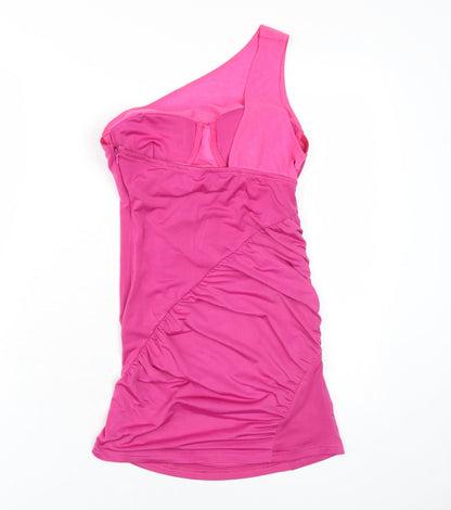 ASOS Women Pink One Shoulder Bodycon Dress Size 10