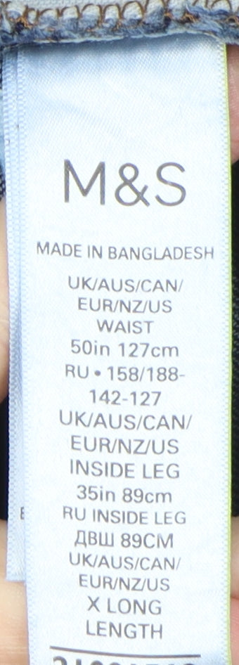 Marks and Spencer Men's Blue Straight Jeans Size 50