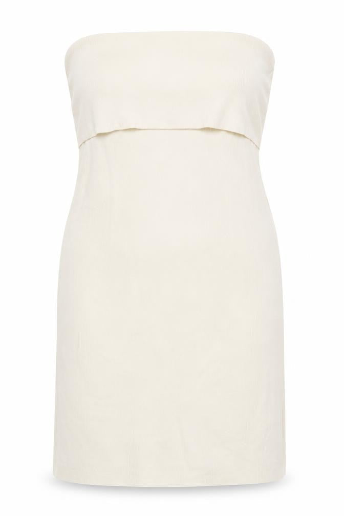 Marks and Spencer Women's Beige Strapless Bodycon Dress