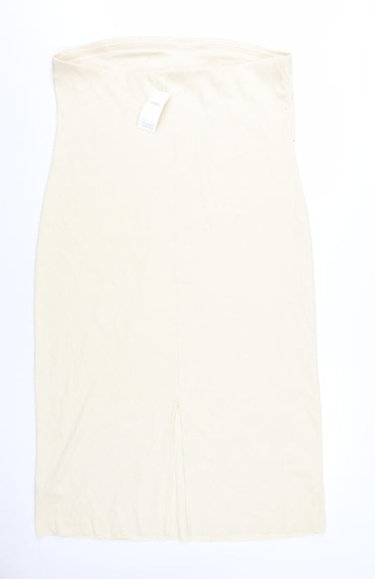 Marks and Spencer Women's Beige Strapless Bodycon Dress