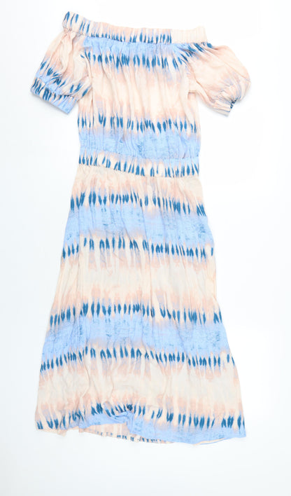Next Women's Multicoloured Off Shoulder Dress, Size 6