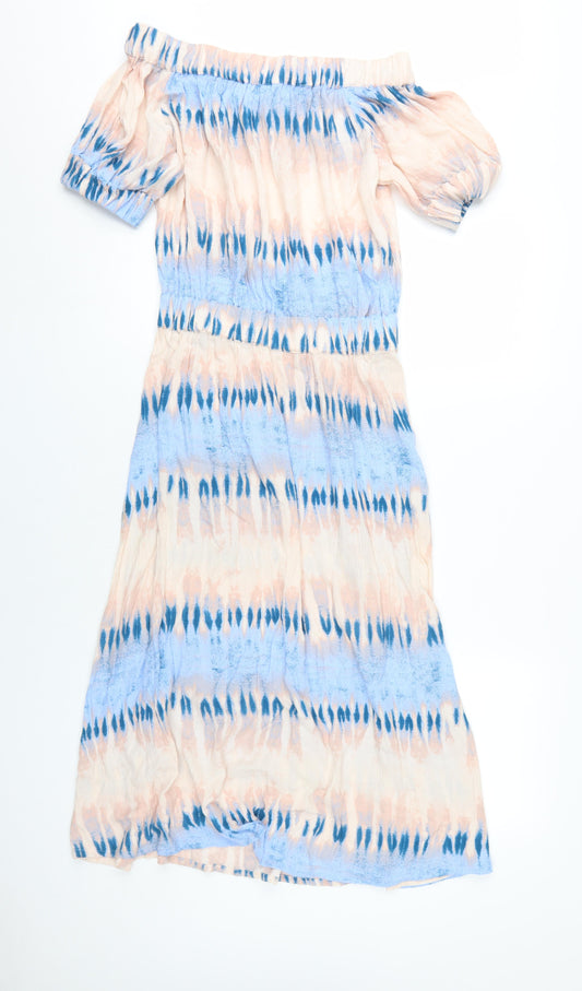Next Women's Multicoloured Off Shoulder Dress, Size 6