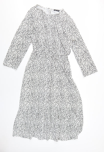 I Saw It First Women's White Midi A-Line Dress - Size 12