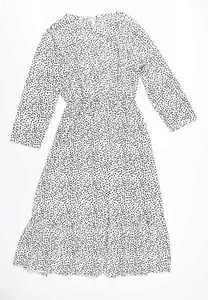 I Saw It First Women's White Midi A-Line Dress - Size 12