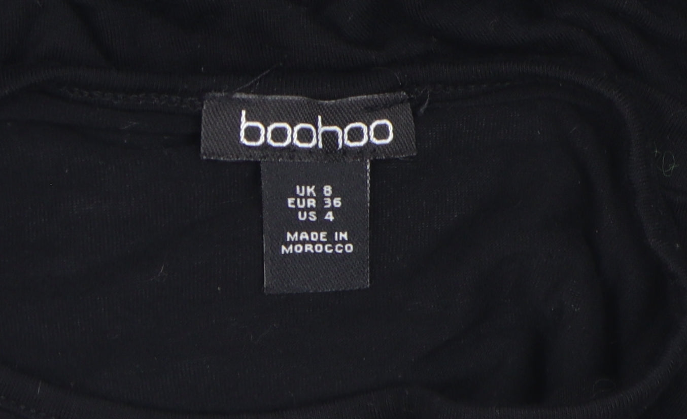 Boohoo Women's Black A-Line Dress UK 8