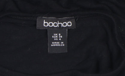 Boohoo Women's Black A-Line Dress UK 8