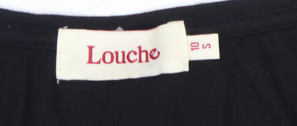 Louche Women's Black Wrap Dress Size 10 Viscose