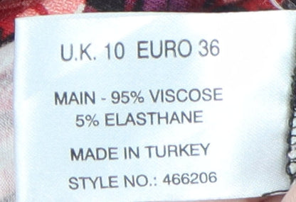 Minuet Petite Women's Red Floral Shift Dress Size 10