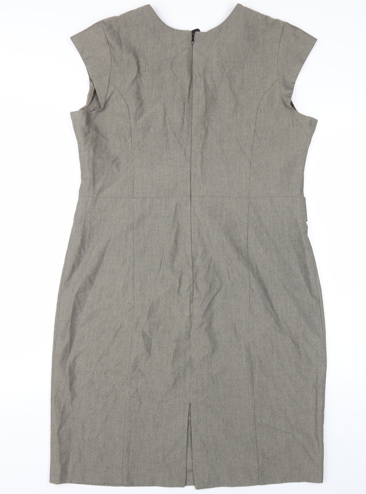 Next Women's Grey Sheath Dress, Size 16, Business Style