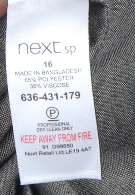 Next Women's Grey Sheath Dress, Size 16, Business Style