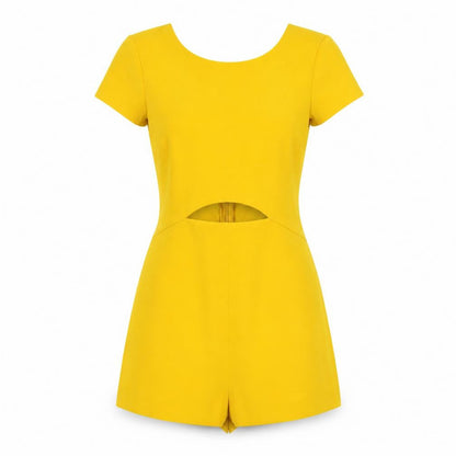 Womens UK Size XS Zara One-Piece Yellow Romper