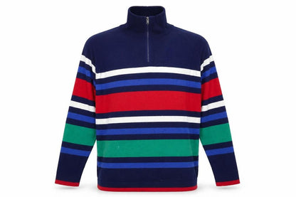ISLE COLLECTION Men's Multicoloured Striped Full Zip Jumper L