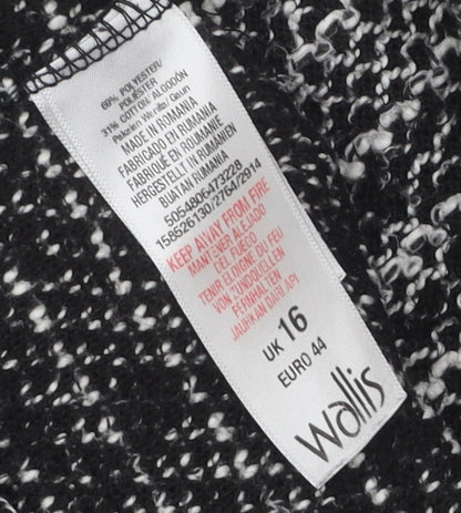 Wallis Women's Black Shift Dress UK 16