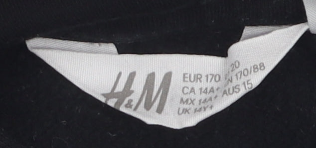 H&M Boys Ghostbusters Black Pullover Hoodie, 14 Years, Movie Inspired