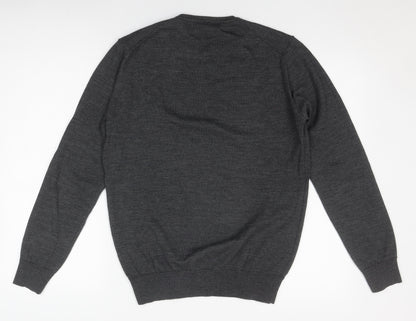 Zara Men's Grey Wool Pullover Jumper M