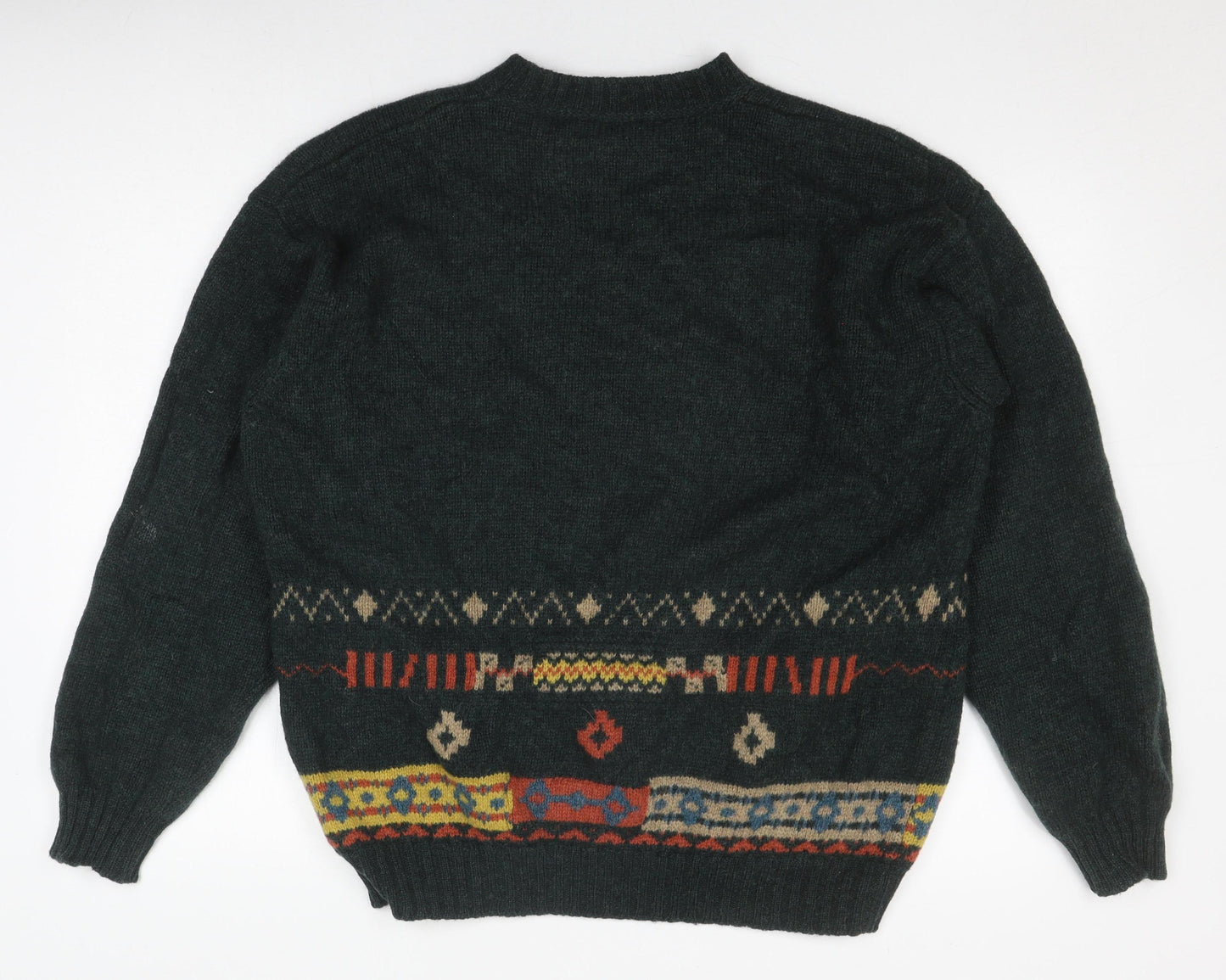 Benetton Men's XL Multicoloured Wool Pullover Jumper