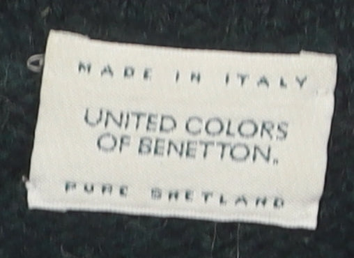 Benetton Men's XL Multicoloured Wool Pullover Jumper