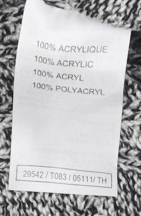 Damart Grey Cable-Knit High Neck Jumper, Size 14