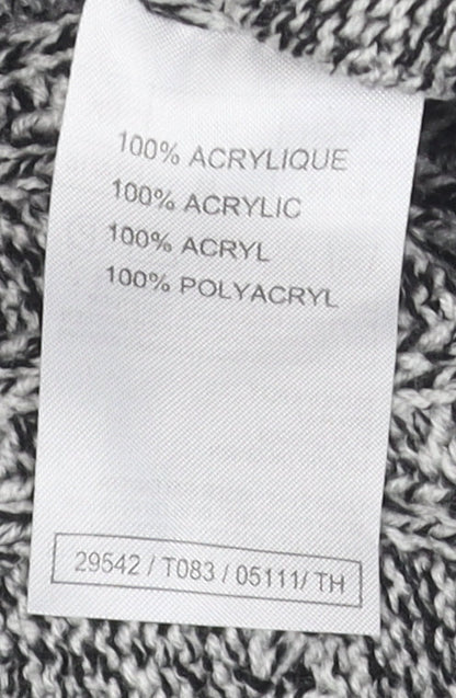 Damart Grey Cable-Knit High Neck Jumper, Size 14