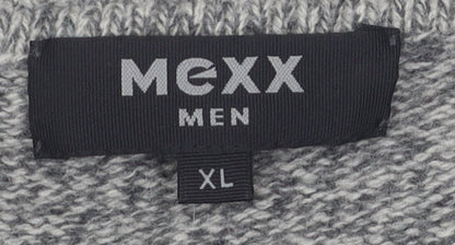 Mexx Men's Grey XL V-Neck Jumper