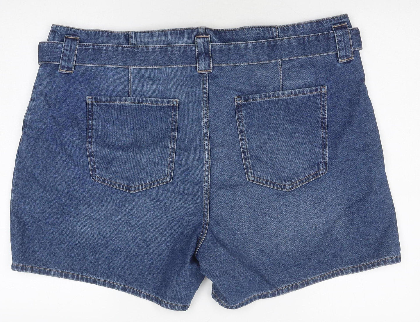 Marks and Spencer Women's Blue Utility Shorts Size 22