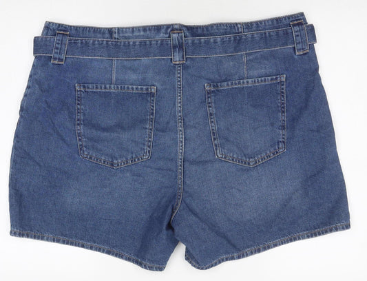Marks and Spencer Women's Blue Utility Shorts Size 22