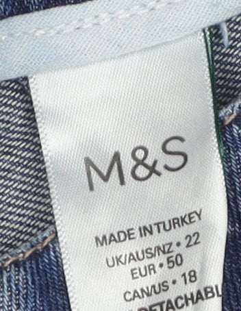 Marks and Spencer Women's Blue Utility Shorts Size 22