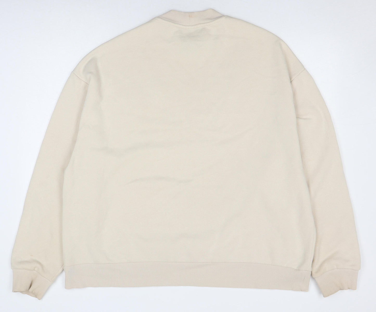 Unisex Adults UK Size L COLLUSION Beige Pullover Sweatshirt