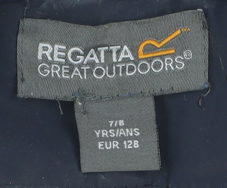 Regatta Boys Blue Windbreaker Jacket 8Y Waterproof Hooded
