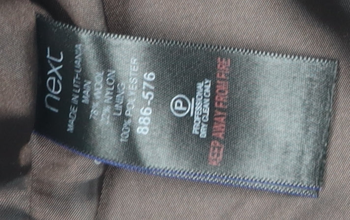 Mens UK Size 14 NEXT Black Parka Coat